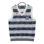 PEARLY GATES Pearly Gates V шея вязаный лучший нашивка Logo окантовка рисунок оттенок белого 5 Golf одежда мужской 