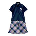 ADIDAS GOLF Adidas Golf B22029 короткий рукав One-piece нашивка проверка рисунок темно-синий серия Golf одежда женский 