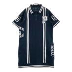 PEARLY GATES Pearly Gates 2025 год модели короткий рукав Polo вязаный One-piece небо .× земля рисунок темно-синий серия 1 Golf одежда женский 