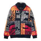 【新品】HARLEY DAVIDSON ハーレーダビッドソン 96117-25VM ニット カーディガン ジャケット 総柄 ブラック系 M バイクウェア メンズ