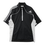 ADIDAS GOLF Adidas Golf N49826 половина Zip короткий рукав блузон оттенок черного S Golf одежда мужской 