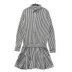 JACK BUNNY Jack ba колено длинный рукав One-piece кнопка down полоса рисунок оттенок белого 1 Golf одежда женский 