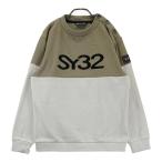 SY32 BY SWEET YEARS GOLFeswaisa-titu обратная сторона боа с высоким воротником длинный рукав вязаный свитер хаки серия L Golf одежда мужской 