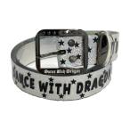 DANCE WITH DRAGON Dance With Dragon PVC ремень chibi гонг Logo принт оттенок серебра Golf одежда 