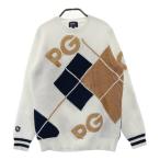 PEARLY GATES Pearly Gates 055-1270910 свитер с длинным рукавом общий рисунок оттенок белого 0 Golf одежда женский 
