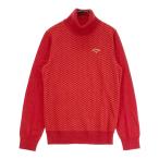 CALLAWAY Callaway шерсть .ta-toru шея вязаный свитер общий рисунок оттенок красного L Golf одежда женский 