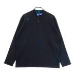 [ прекрасный товар ]DESCENTE GOLF Descente Golf половина Zip вязаный рубашка оттенок черного XO Golf одежда мужской 