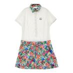 CALLAWAY Callaway короткий рукав Polo One-piece цветочный принт оттенок белого L Golf одежда женский 