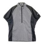 ADIDAS GOLF Adidas Golf JO922 обратная сторона сетка половина Zip короткий рукав блузон серебристый жевательная резинка в клетку оттенок черного OT Golf одежда женский 