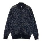 ADIDAS GOLF Adidas Golf U31085 длинный рукав Zip вязаный жакет общий рисунок оттенок черного L Golf одежда мужской 