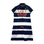 LE COQ GOLF Le Coq Golf короткий рукав One-piece Logo вышивка окантовка рисунок темно-синий серия M Golf одежда женский 