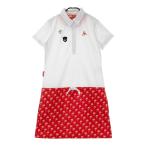 LE COQ GOLF Le Coq Golf короткий рукав Polo One-piece общий рисунок оттенок белого L Golf одежда женский 