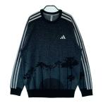 ADIDAS GOLF Adidas Golf HY0968 длинный рукав вязаный свитер общий рисунок оттенок черного XL Golf одежда мужской 