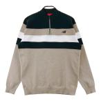 NEW BALANCE GOLF New balance 2024 год модели половина Zip длинный рукав вязаный свитер оттенок бежевого 5 Golf одежда мужской 