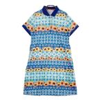 MUNSING WEAR Munsingwear одежда короткий рукав One-piece цветочный принт оттенок голубого L Golf одежда женский 