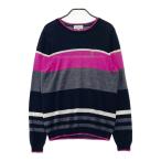 LANVIN SPORT Lanvin sport шерсть вязаный свитер окантовка рисунок темно-синий серия 40 Golf одежда женский 