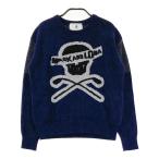 MARK&amp;LONA Mark and rona вязаный свитер Skull темно-синий серия 36 Golf одежда женский 