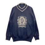 TOMMY HILFIGER GOLF Tommy Hilfiger Golf mok шея вязаный свитер темно-синий серия L Golf одежда женский 