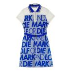MARK&amp;LONA Mark and rona половина Zip короткий рукав Polo One-piece Logo общий рисунок оттенок голубого 36 Golf одежда женский 