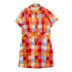 [ новый товар ]VIVA HEART viva Heart короткий рукав One-piece в клетку orange серия 42 Golf одежда женский 