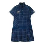 FILA GOLF filler Golf короткий рукав One-piece в клетку темно-синий серия L Golf одежда женский 