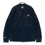 [ прекрасный товар ]ADIDAS GOLF Adidas Golf HS9976 длинный рукав вязаный Zip жакет оттенок черного XL Golf одежда женский 