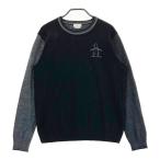 MUNSING WEAR Munsingwear одежда шерсть . вязаный свитер рукав переключатель оттенок черного L Golf одежда женский 