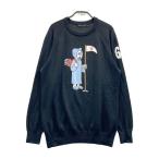 ROUGH&amp;SWELLla вентилятор dos well RSM-18206 шерсть . вязаный свитер оттенок черного L Golf одежда мужской 