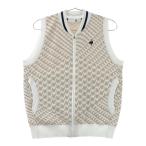 LE COQ GOLF Le Coq Golf 2024 год модели полный Zip вязаный лучший общий рисунок оттенок бежевого M Golf одежда женский 