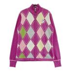 MUNSING WEAR Munsingwear одежда подкладка есть вязаный Zip жакет diamond рисунок лиловый серия M Golf одежда женский 