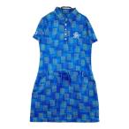 23 район GOLFnijuu thank Golf подкладка имеется короткий рукав Polo One-piece общий рисунок оттенок голубого M~L Golf одежда женский 