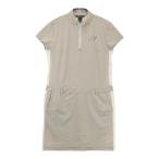 ZOYzo-i половина Zip короткий рукав One-piece оттенок бежевого 38 Golf одежда женский 
