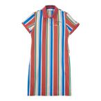 MUNSING WEAR Munsingwear одежда короткий рукав Polo One-piece полоса рисунок оттенок красного M Golf одежда женский 