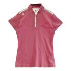 DESCENTE GOLF Descente Golf половина Zip короткий рукав футболка розовый серия S Golf одежда женский 