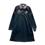 KOLWINkoru wing длинный рукав Polo One-piece оттенок черного M Golf одежда женский 