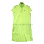 ADIDAS GOLF Adidas Golf половина Zip короткий рукав One-piece общий рисунок оттенок зеленого M Golf одежда женский 