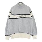 JUN&amp;ROPE Jun and Rope шерсть . пуховка рукав вязаный свитер серый серия L Golf одежда женский 