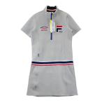 [ новый товар ]FILA GOLF filler Golf половина Zip короткий рукав One-piece серый серия M Golf одежда женский 