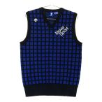 DESCENTE GOLF Descente Golf вязаный лучший в клетку оттенок голубого M Golf одежда мужской 