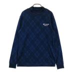 BEAMS GOLF Beams Golf лиловый этикетка с высоким воротником футболка с длинным рукавом диагональный в клетку темно-синий серия S Golf одежда мужской 