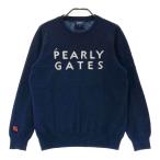 PEARLY GATES Pearly Gates вязаный свитер кашемир темно-синий серия 1 Golf одежда женский 