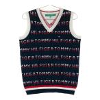 TOMMY HILFIGER GOLF Tommy Hilfiger Golf шерсть . вязаный лучший Logo общий рисунок темно-синий серия L Golf одежда женский 
