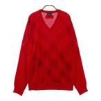 BURBERRY GOLF Burberry Golf шерсть . длинный рукав вязаный свитер оттенок красного 4 Golf одежда мужской 
