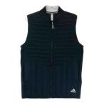 ADIDAS GOLF Adidas Golf GT3414 стеганое полотно вязаный Zip лучший оттенок черного M Golf одежда мужской 