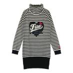 FILA GOLF filler Golf ta-toru шея вязаный One-piece шерсть . окантовка рисунок оттенок черного M Golf одежда женский 