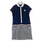 BEAMS GOLF Beams Golf короткий рукав One-piece окантовка рисунок темно-синий серия M Golf одежда женский 