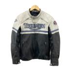 TRIUMPH Triumph кожаный жакет серый серия 38/48 мотоцикл одежда мужской 