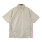 NIKE GOLF Nike Golf половина Zip короткий рукав блузон оттенок бежевого M Golf одежда женский 