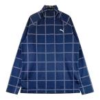 PUMA GOLF Puma Golf с высоким воротником футболка с длинным рукавом тысяч птица в клетку темно-синий серия XXL Golf одежда мужской 