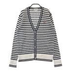 MUNSING WEAR Munsingwear одежда длинный рукав кардиган окантовка рисунок темно-синий серия M Golf одежда женский 